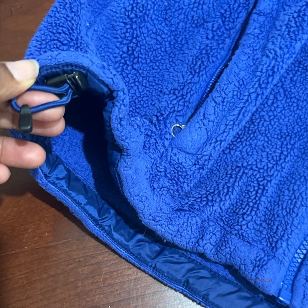 The North Face Women's ink Blue Fleece Hoodie fuzzy soft - Picture 4 of 11